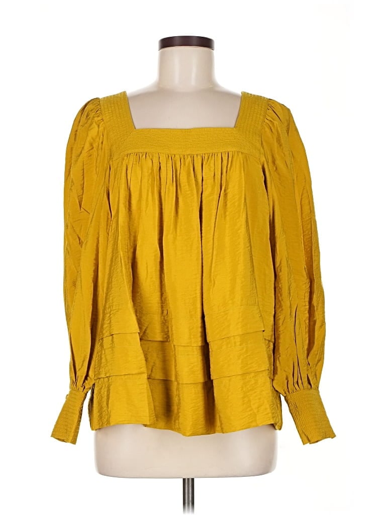 Maeve Long Sleeve Blouse In Yellow