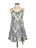 1.State 100% Polyester Animal Print Silver Casual Dress Size XS - photo 1