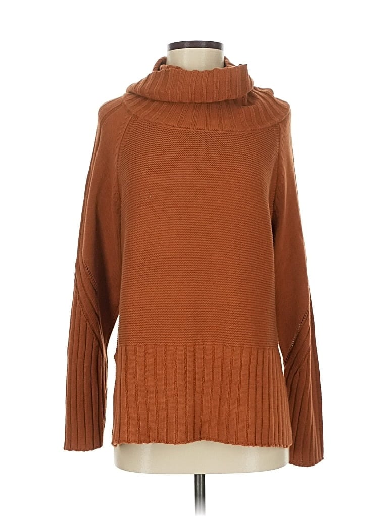 Pre-owned Marble Turtleneck Sweater In Brown