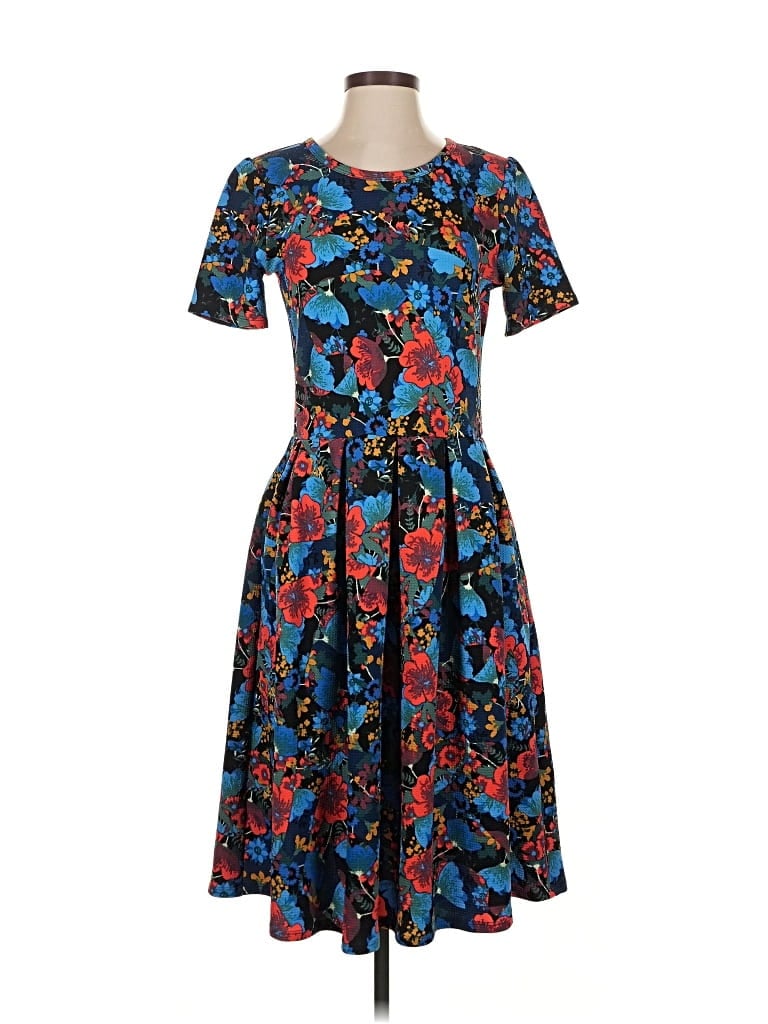 Pre-owned Lularoe Casual Dress In Blue