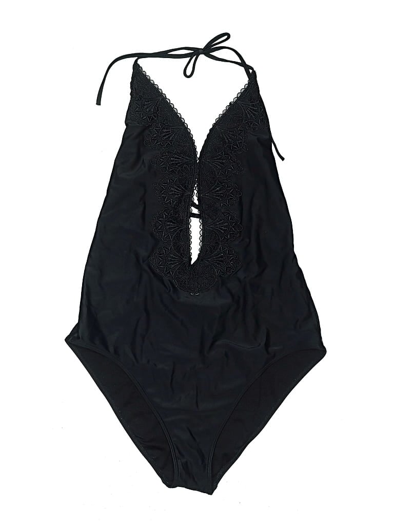 Pre-owned Hollister One Piece Swimsuit In Black