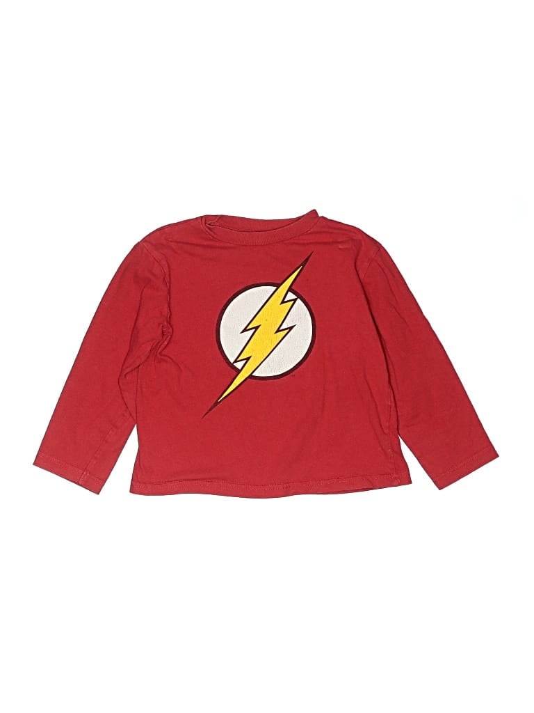 Pre-owned Dc Comics Kids' Long Sleeve T-shirt In Red