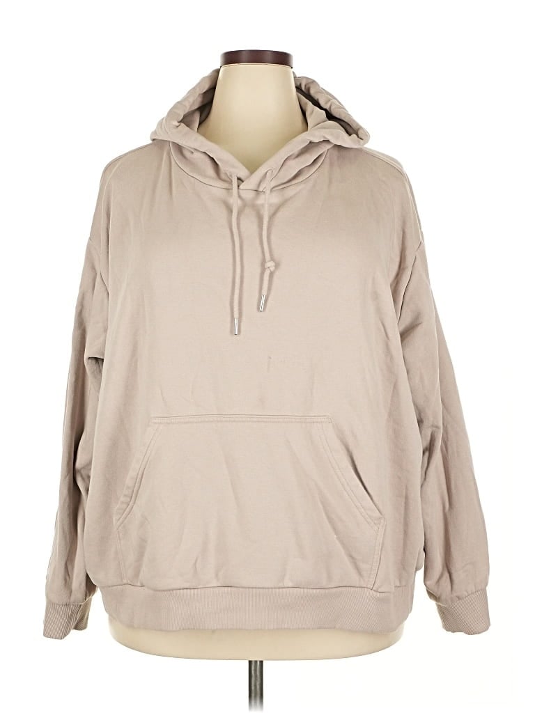 Pre-owned H&m Pullover Hoodie In Brown