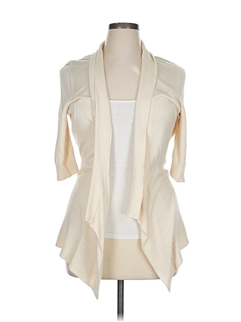 Pre-owned Cato Cardigan Sweater In White