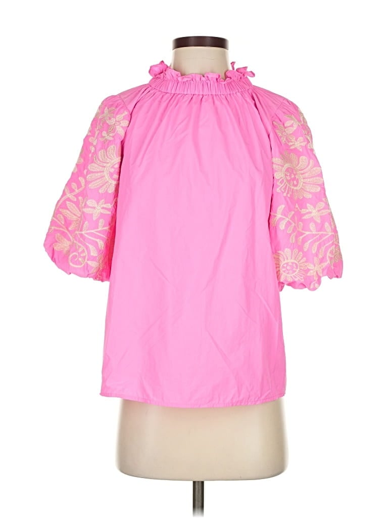 Pre-owned Thml 3/4 Sleeve Blouse In Pink