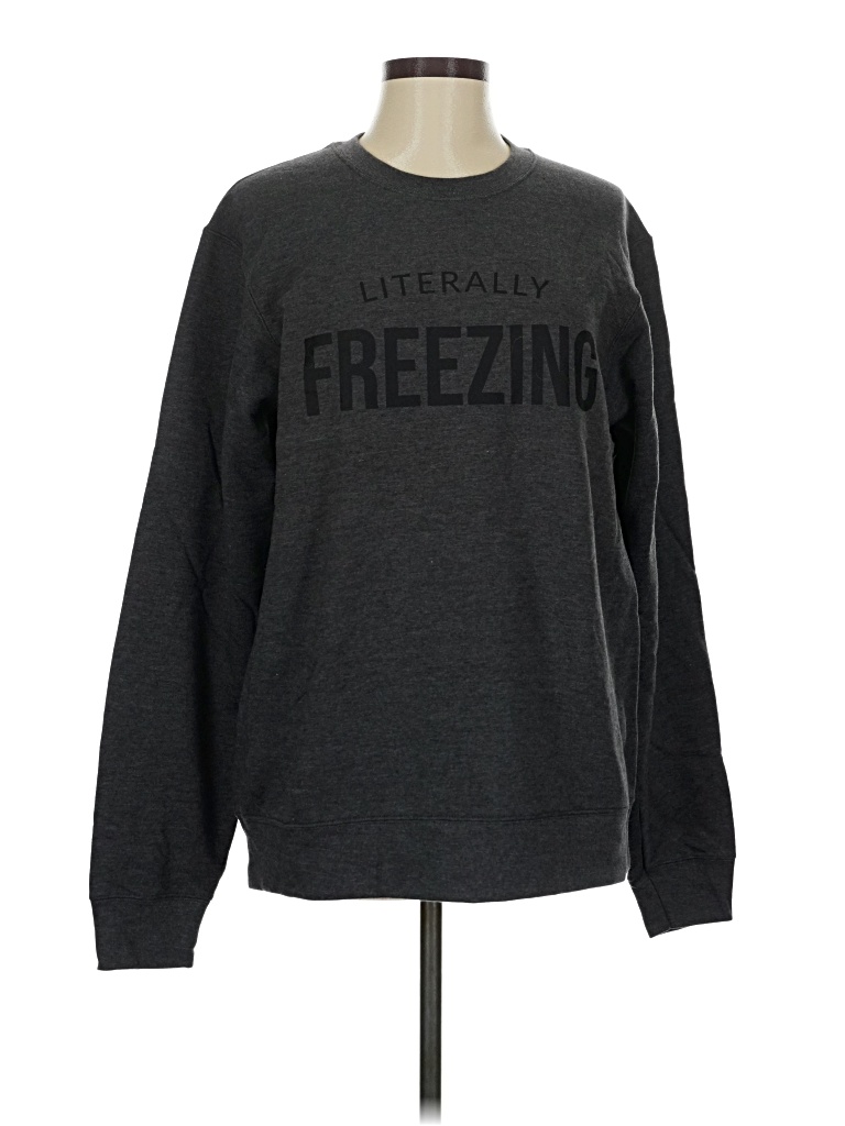 Pre-owned Port & Company Sweatshirt In Gray