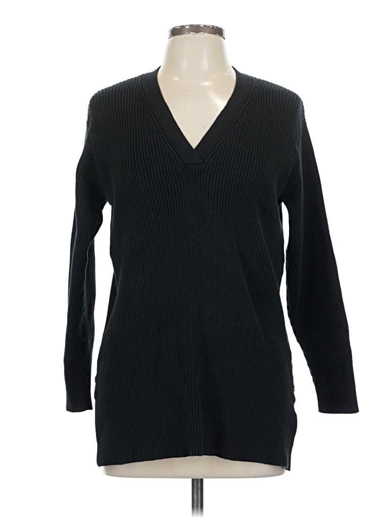 Pre-owned Quince Pullover Sweater In Black