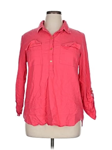 Ellen Tracy 3/4 Sleeve Button-Down Shirt (view 1)