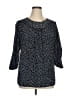 Ellen Tracy 100% Polyester Polka Dots Black 3/4 Sleeve Blouse Size XL - photo 1