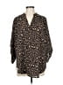 Entro 100% Polyester Animal Print Brown 3/4 Sleeve Blouse Size M - photo 1