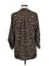 Entro 100% Polyester Animal Print Brown 3/4 Sleeve Blouse Size M - photo 2