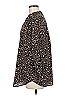 Entro 100% Polyester Animal Print Brown 3/4 Sleeve Blouse Size M - photo 5