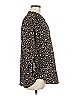 Entro 100% Polyester Animal Print Brown 3/4 Sleeve Blouse Size M - photo 4