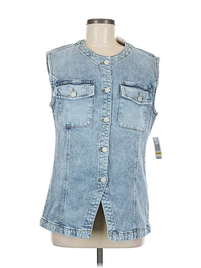 Habitual Denim Vest In Blue