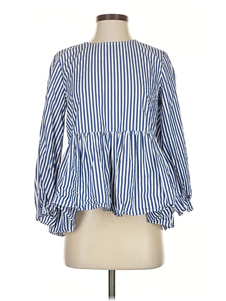 Pre-owned Pomander Place 3/4 Sleeve Blouse In Blue