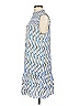 THML 100% Viscose Chevron-herringbone Blue Cocktail Dress Size M - photo 5
