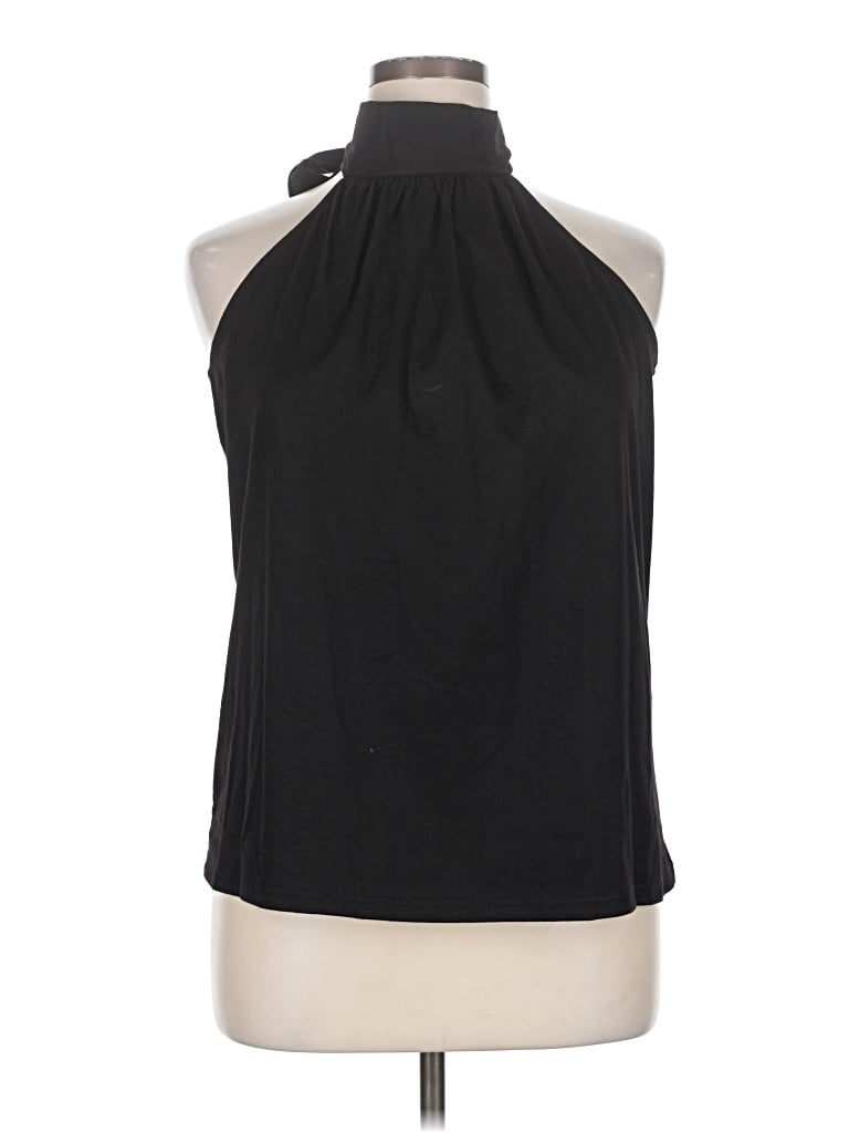 Pre-owned Unbranded Sleeveless Blouse In Black