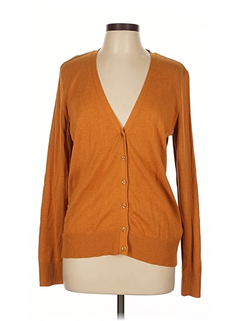 Pre-owned Amazon Essentials Cardigan Sweater In Brown