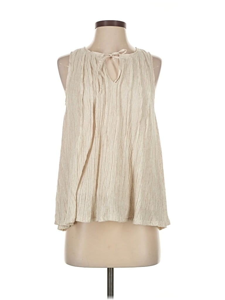 Pre-owned Meadow Rue Sleeveless Blouse In White