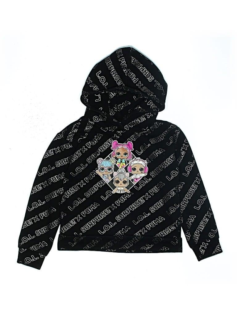 Pre-owned Puma Kids' Pullover Hoodie In Black