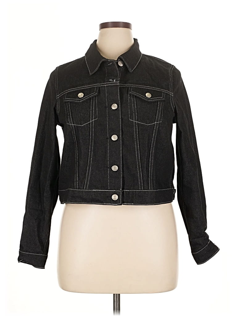 Pre-owned Dc Comics X Unique Vintage Denim Jacket In Black