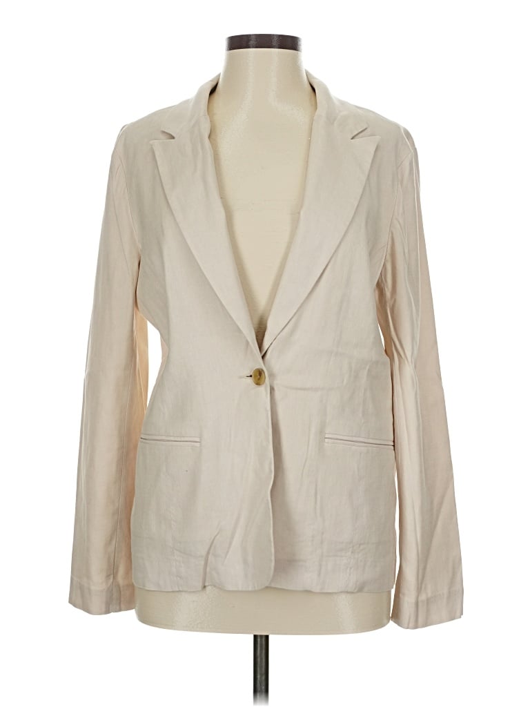 Pre-owned Evereve Blazer Jacket In White
