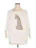 Three Hearts Animal Print Ivory Pullover Sweater Size XL (estimated) - photo 1