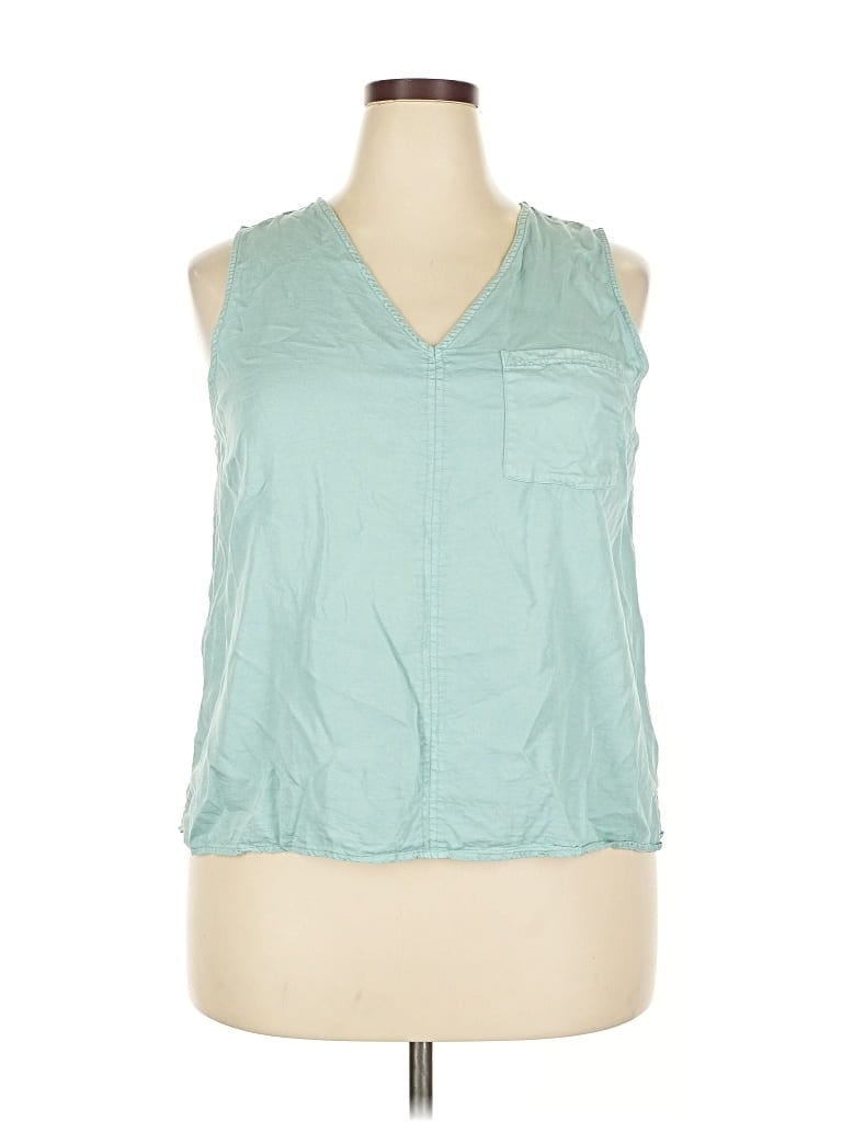 Pre-owned Market & Spruce Sleeveless Blouse In Blue