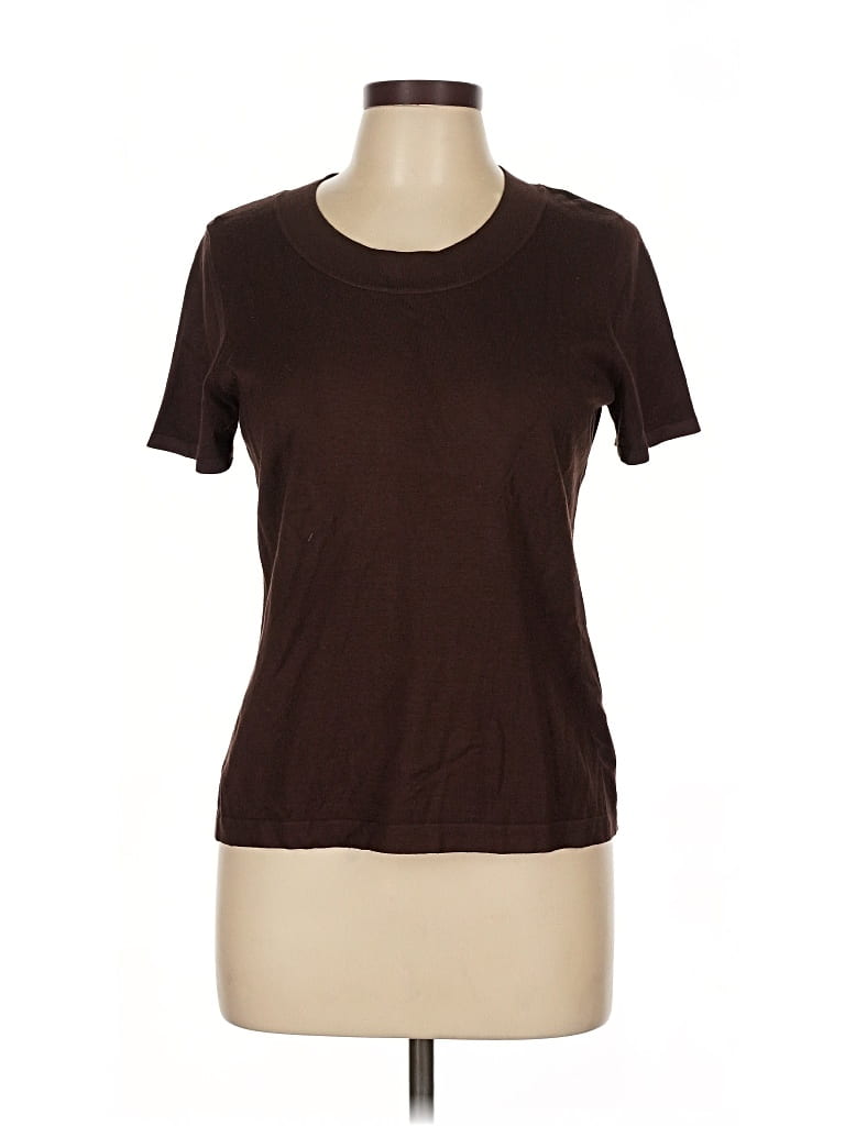 Pre-owned Jones New York Collection Cardigan Sweater In Brown