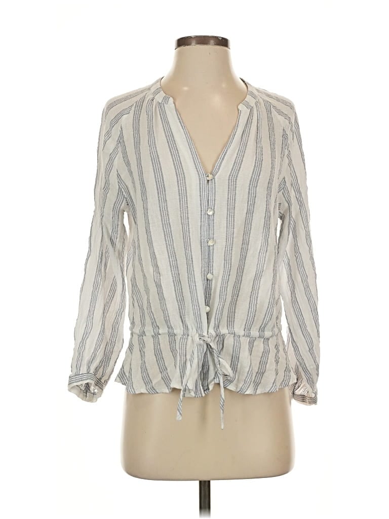Pre-owned Rails Long Sleeve Blouse In Gray