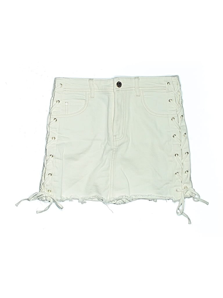 Pre-owned Only Denim Skirt In White