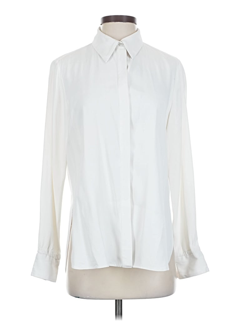 Pre-owned Argent Long Sleeve Blouse In White