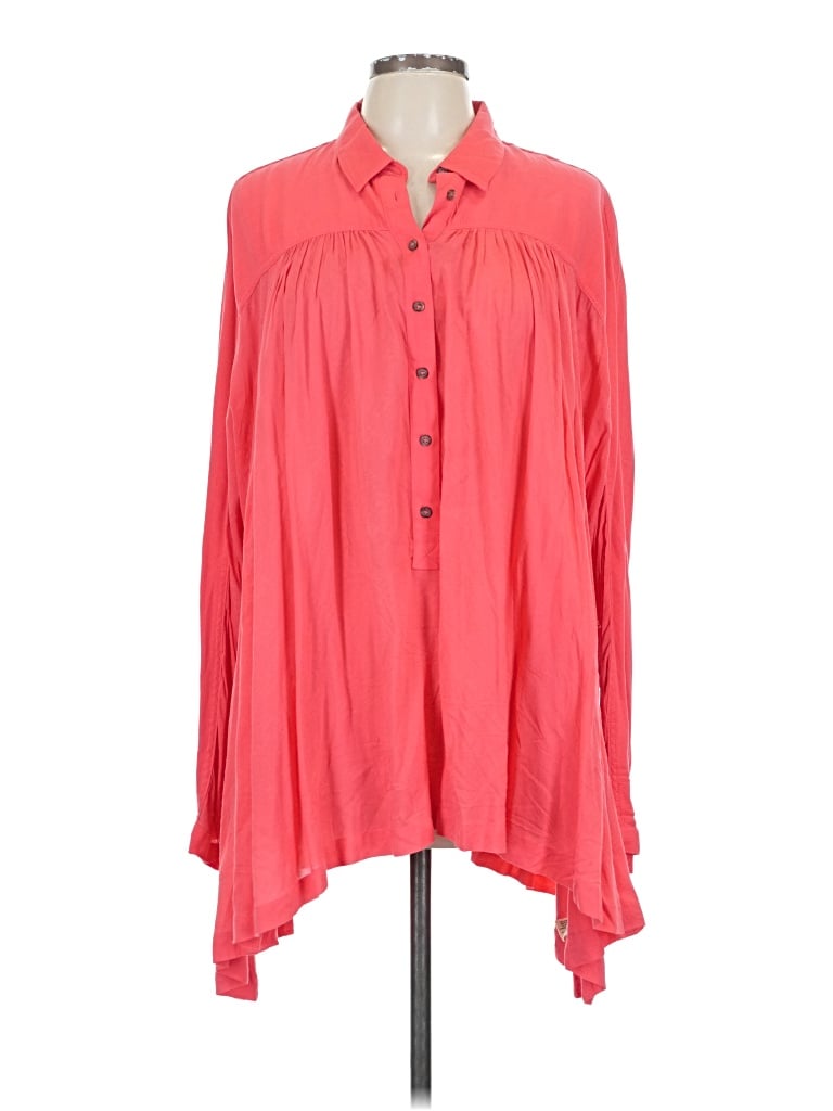 Free People Long Sleeve Blouse In Pink