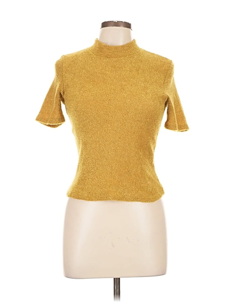 Pre-owned Sadie & Sage Turtleneck Sweater In Gold