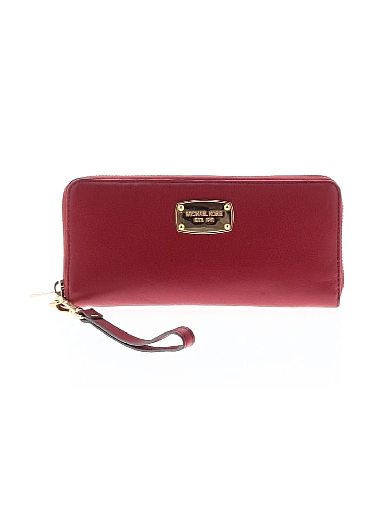 Pre-owned Michael Michael Kors Leather Wallet In Red