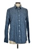 Assorted Brands Floral Blue Long Sleeve Button-Down Shirt Size Med Short - photo 1