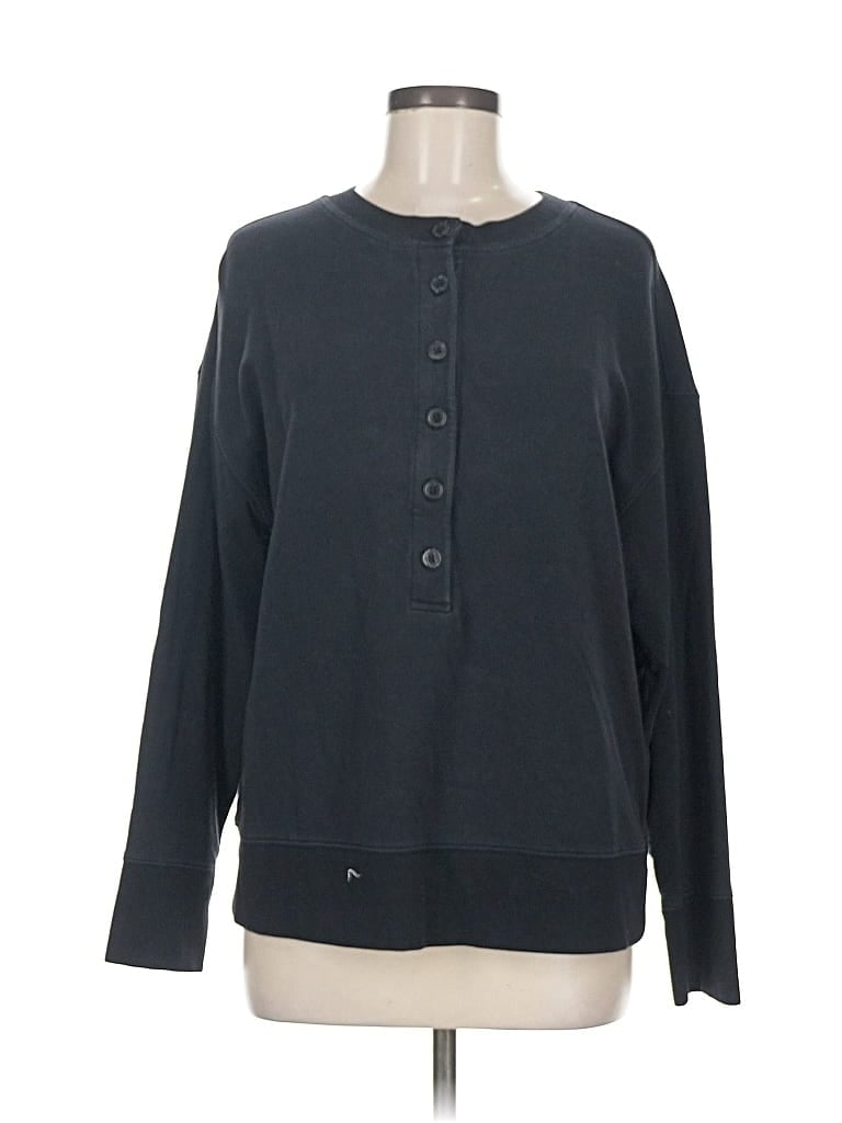 Pre-owned Athleta Cardigan Sweater In Black