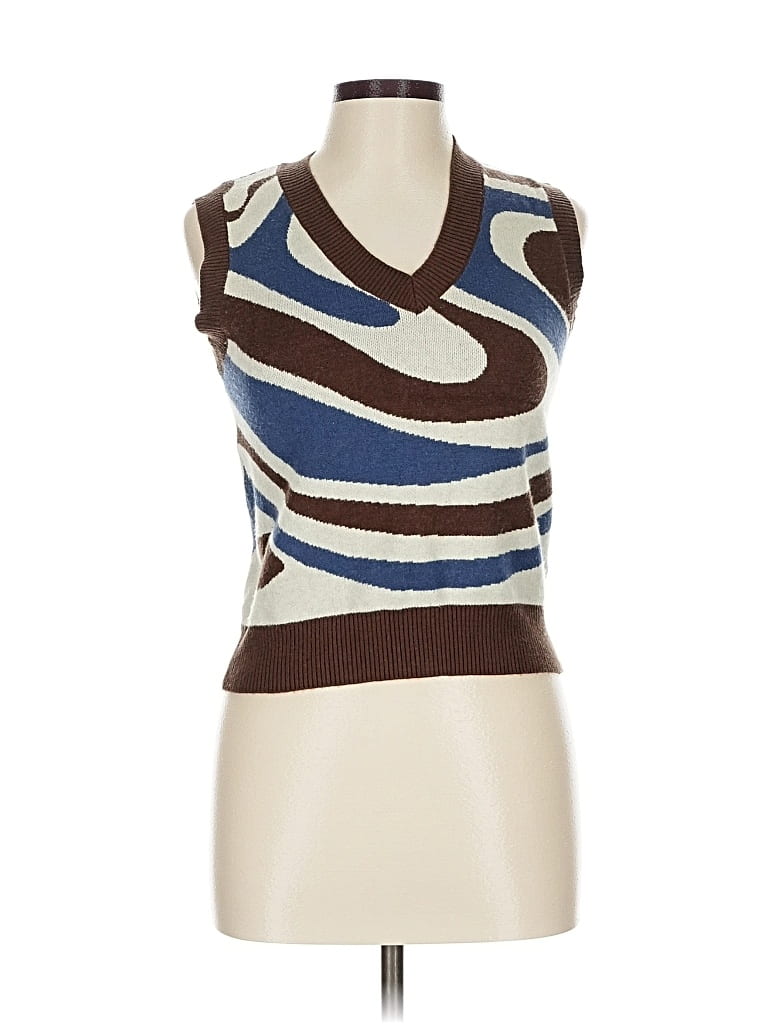 Pre-owned Willow & Wind Sweater Vest In Brown