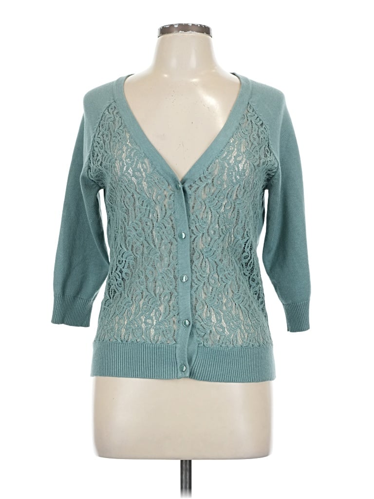 Pre-owned 89th & Madison Cardigan Sweater In Blue