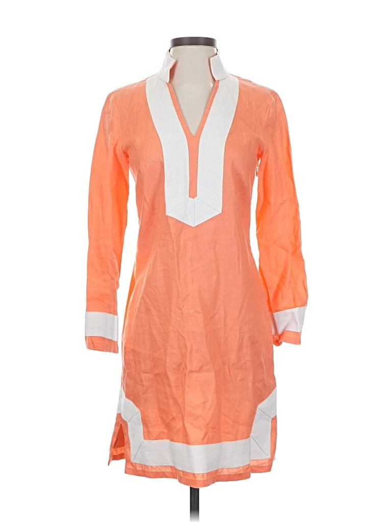 Pre-owned Sail To Sable Casual Dress In Orange