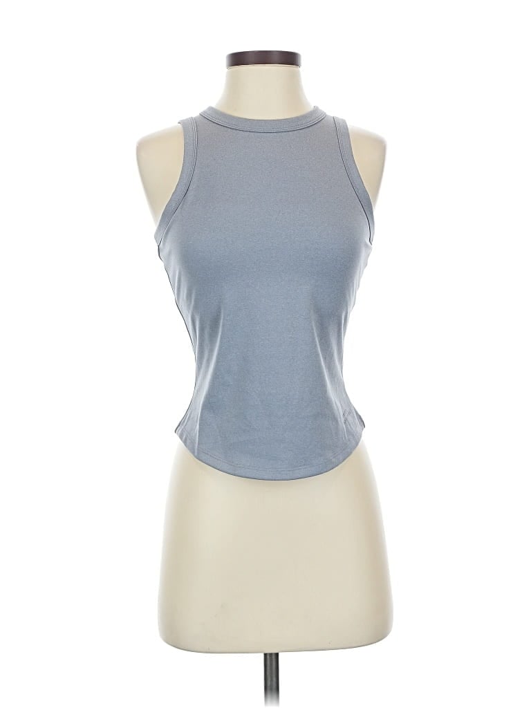 Pre-owned Assorted Brands Tank Top Blue Halter Neckline Tops