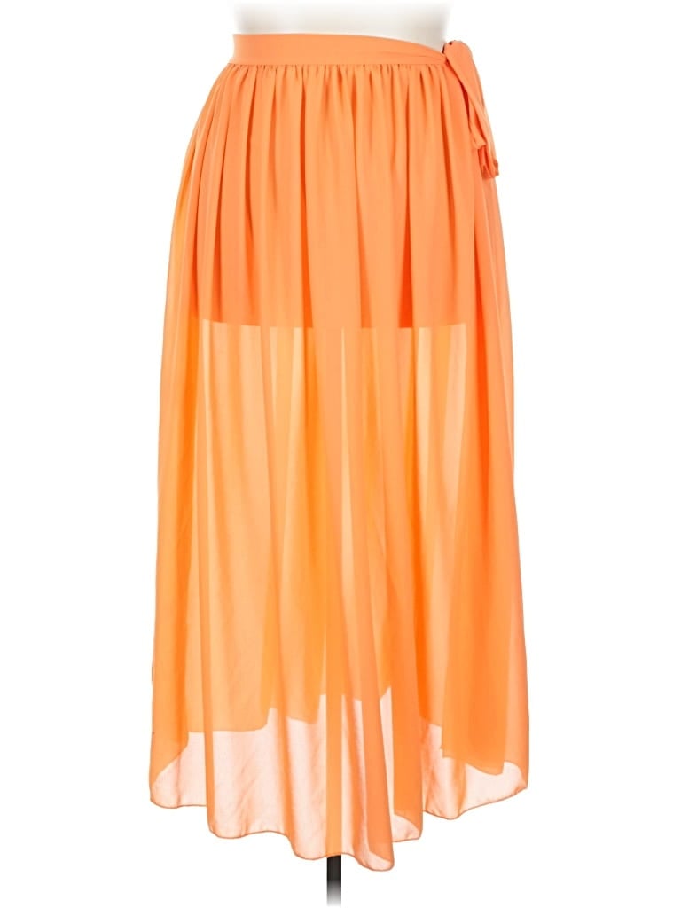 Pre-owned Unbranded Casual Skirt In Orange