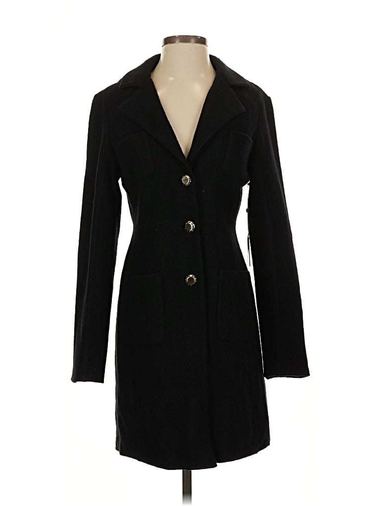 Dkny Wool Coat In Black