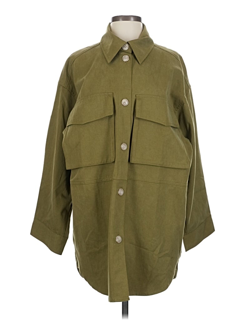 Pre-owned H&m Coat In Green