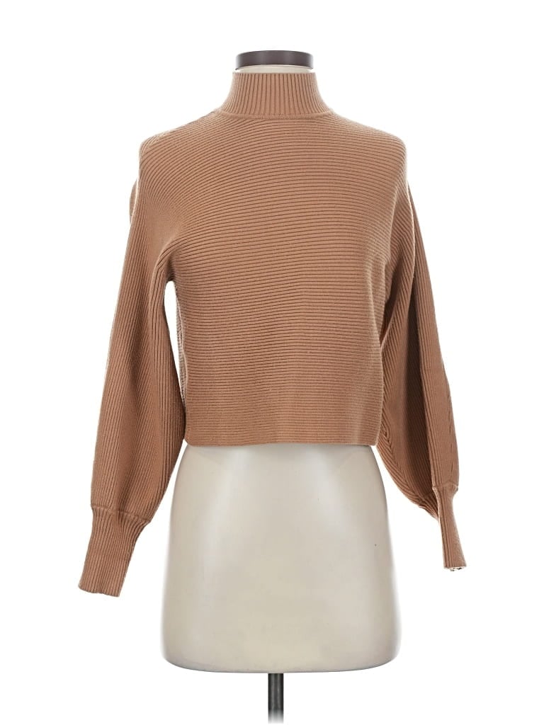 Pre-owned Zara Turtleneck Sweater In Brown