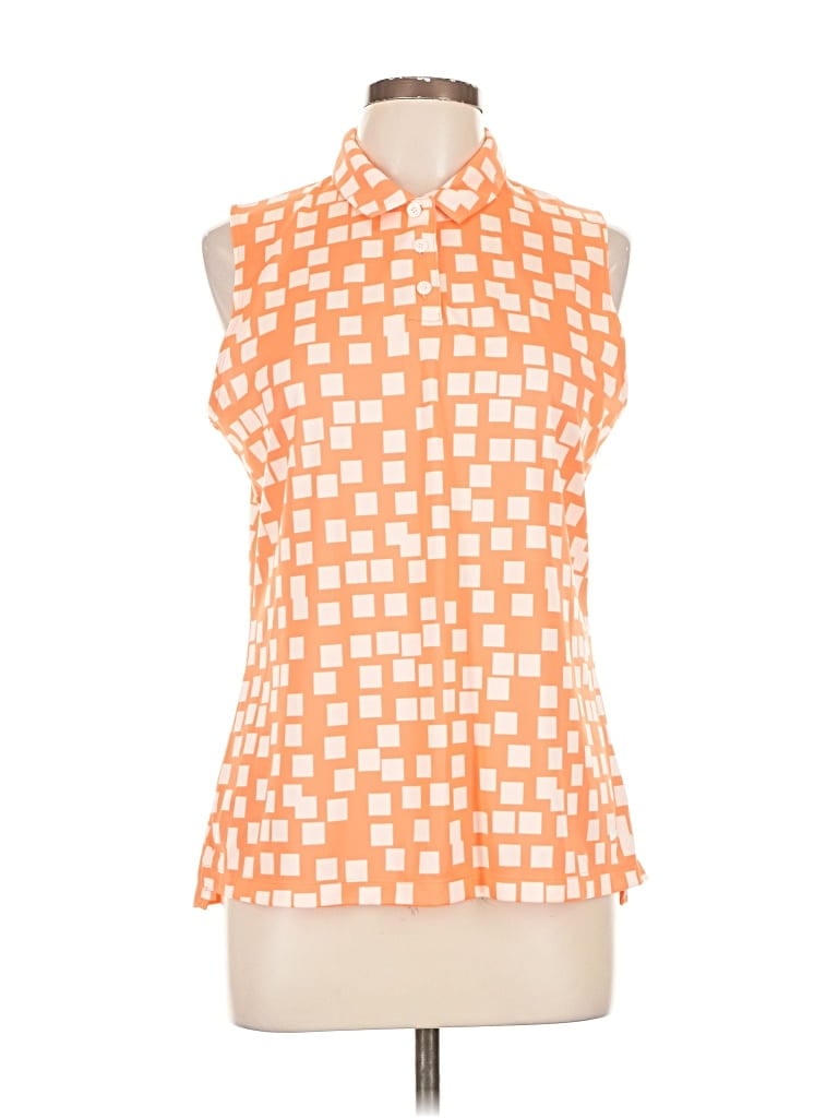 Pre-owned Nike Sleeveless Blouse In Orange