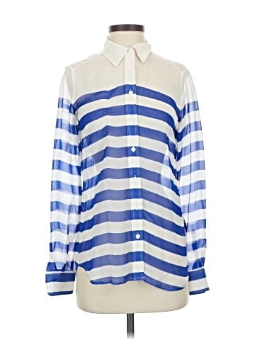 Equipment Long Sleeve Silk Top (view 1)