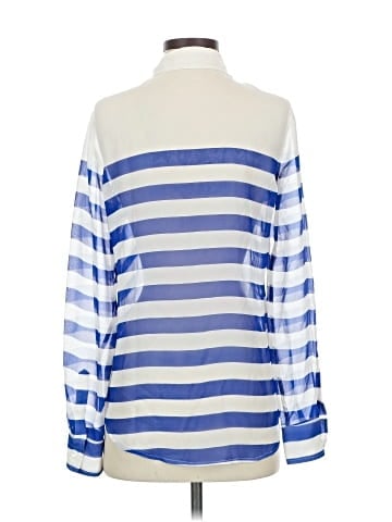 Equipment Long Sleeve Silk Top (view 2)