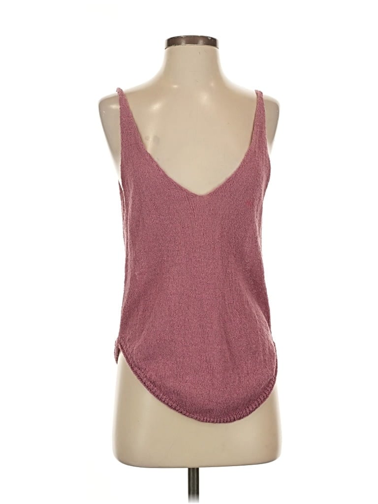 Pre-owned Fp Beach Sleeveless Top Burgundy Scoop Neck Tops