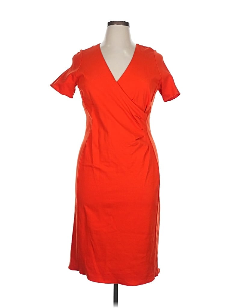 Pre-owned Lands' End Cocktail Dress In Orange